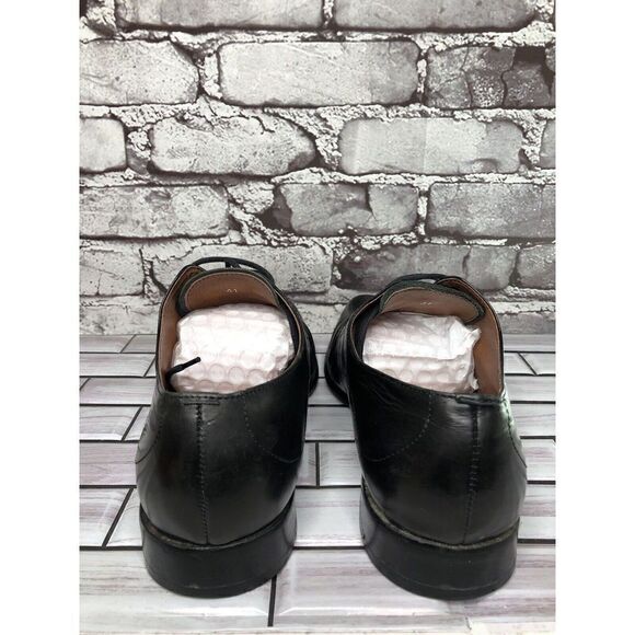 AQUILA Italian made Black Leather Cap Toe Dress Lace Up Shoes Men Sz 41EU/8M US - Picture 12 of 16